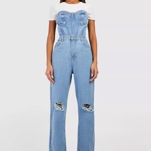 Women's Blue Distressed Jeans